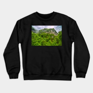 Mountain landscape in a rainy day Crewneck Sweatshirt